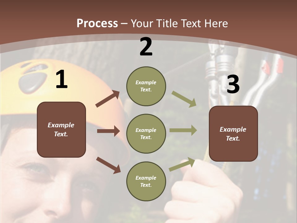 A Man Holding A Rope With A Helmet On His Head PowerPoint Template