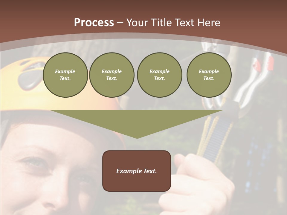 A Man Holding A Rope With A Helmet On His Head PowerPoint Template