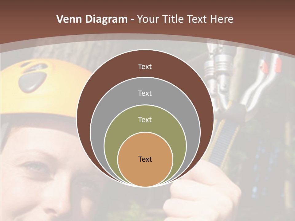 A Man Holding A Rope With A Helmet On His Head PowerPoint Template
