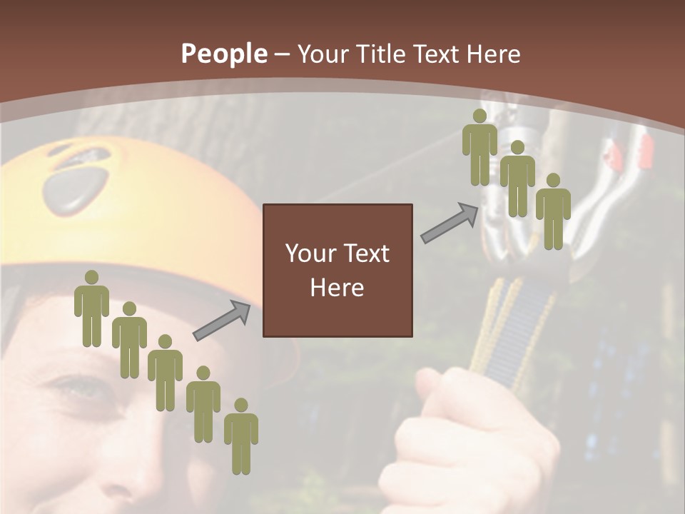 A Man Holding A Rope With A Helmet On His Head PowerPoint Template