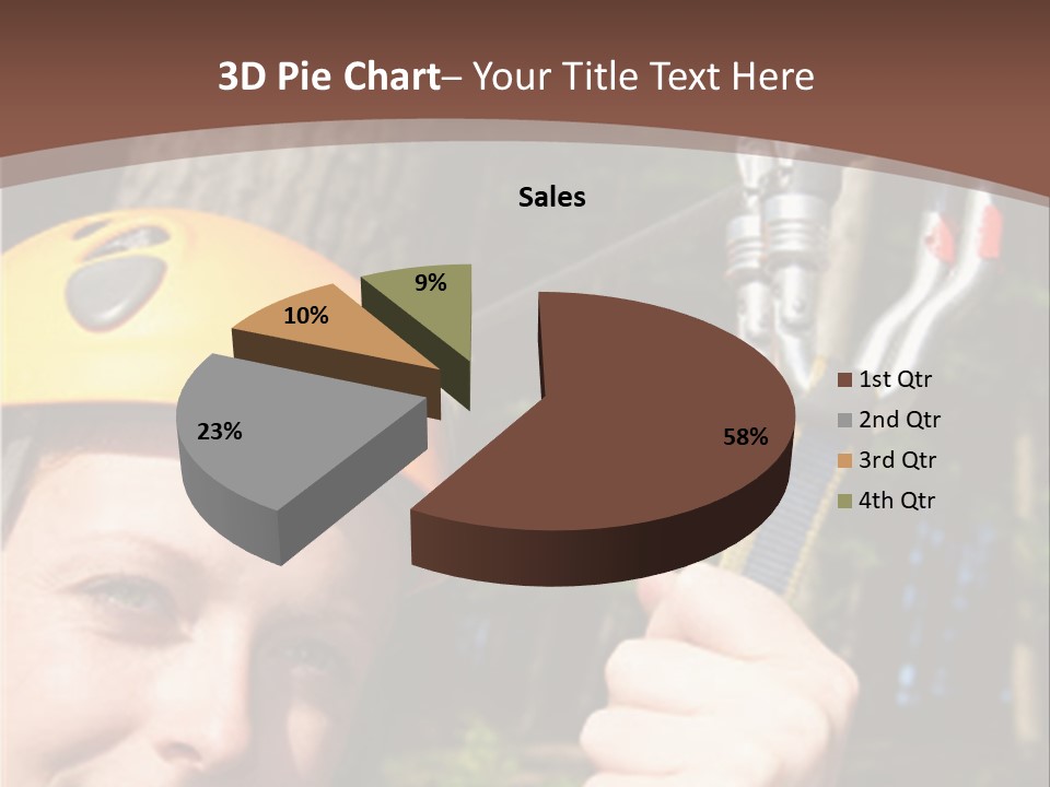 A Man Holding A Rope With A Helmet On His Head PowerPoint Template