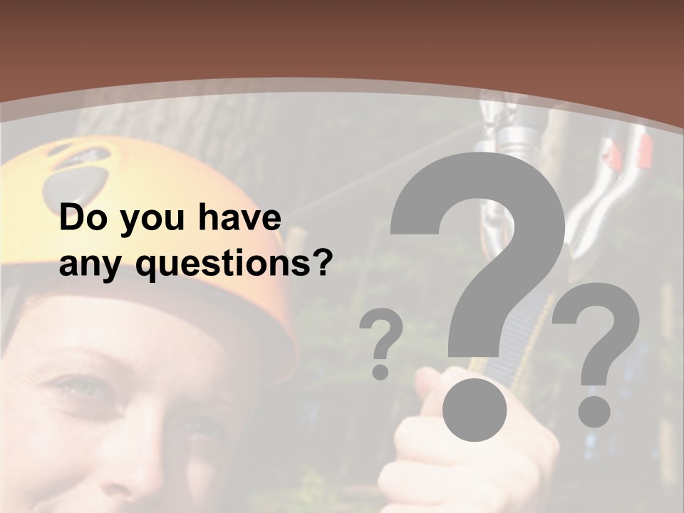 A Man Holding A Rope With A Helmet On His Head PowerPoint Template