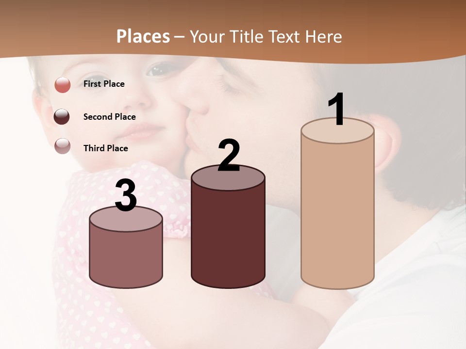 A Man Kissing A Baby On The Cheek PowerPoint Template