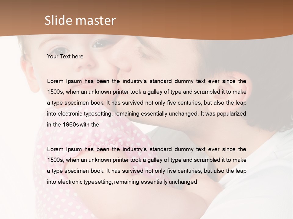 A Man Kissing A Baby On The Cheek PowerPoint Template