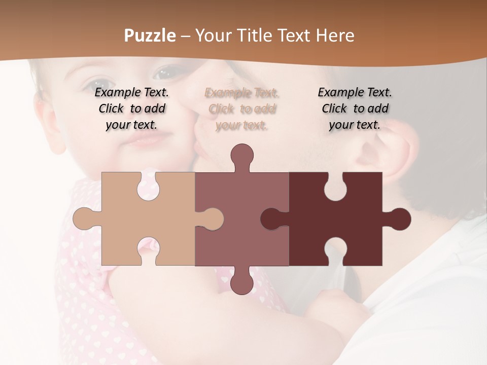 A Man Kissing A Baby On The Cheek PowerPoint Template