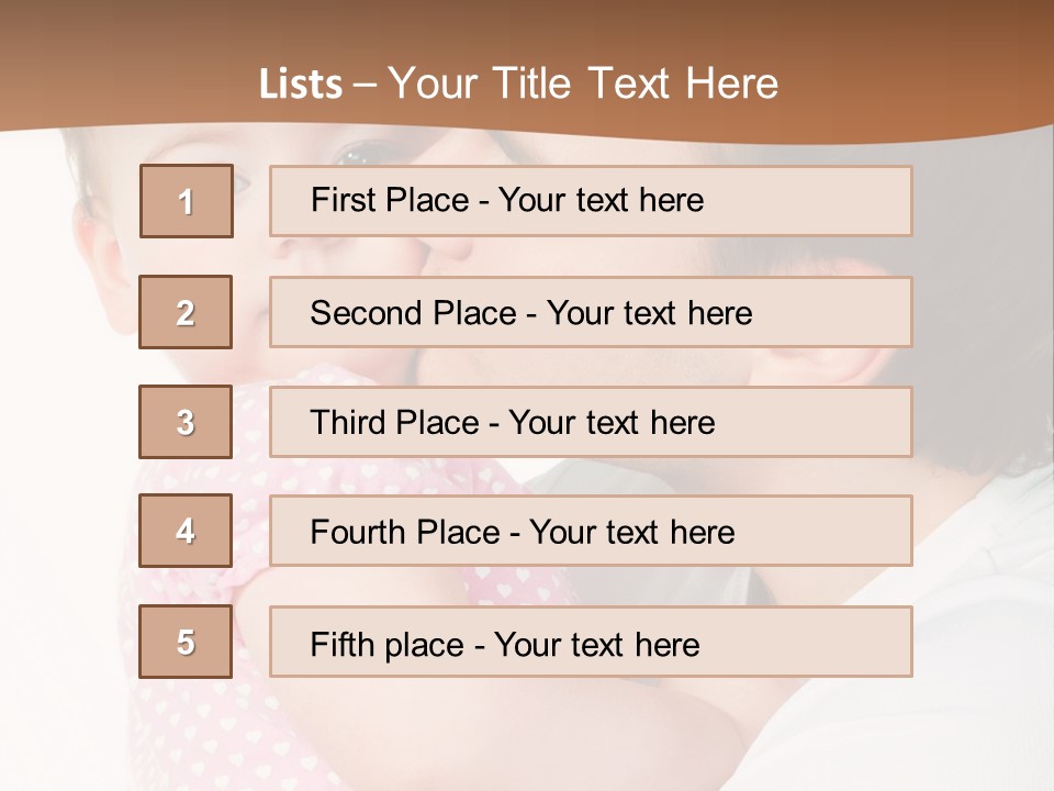 A Man Kissing A Baby On The Cheek PowerPoint Template