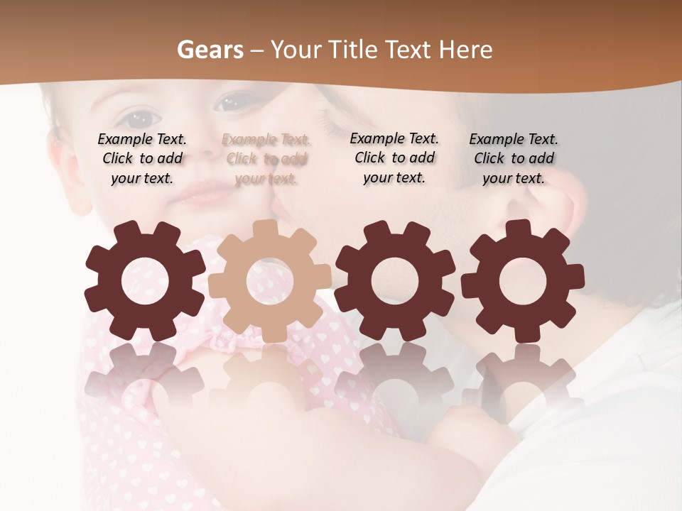 A Man Kissing A Baby On The Cheek PowerPoint Template