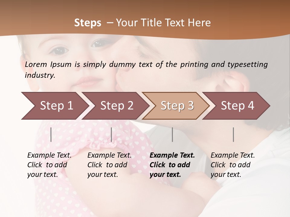 A Man Kissing A Baby On The Cheek PowerPoint Template