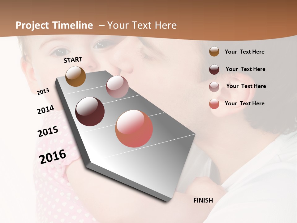 A Man Kissing A Baby On The Cheek PowerPoint Template