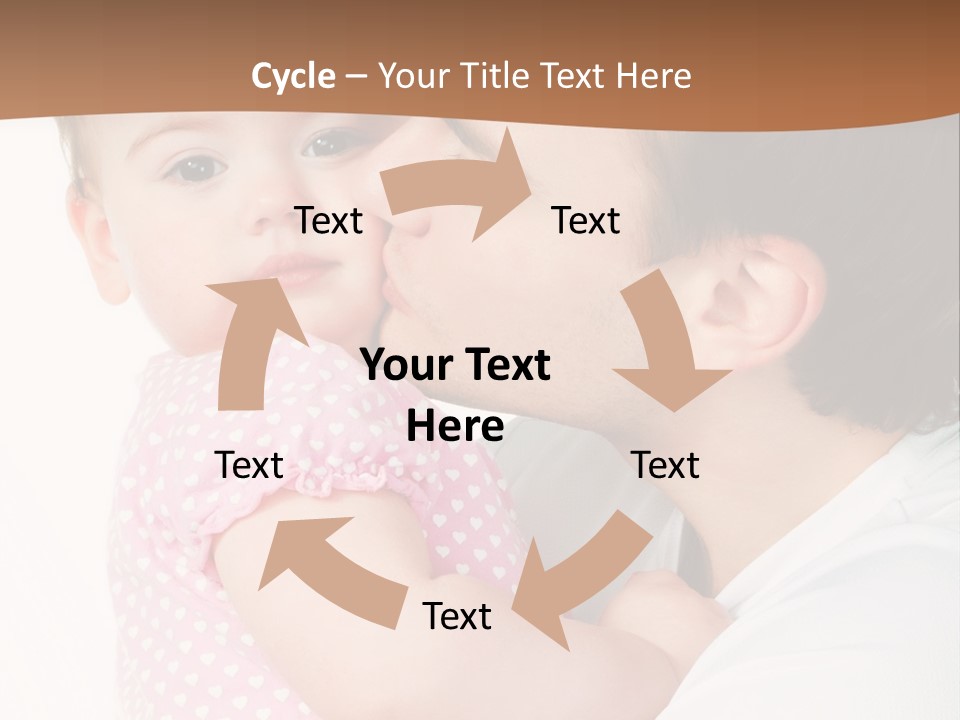 A Man Kissing A Baby On The Cheek PowerPoint Template