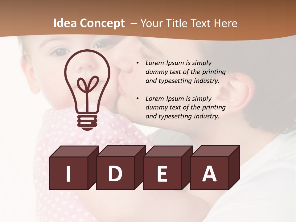 A Man Kissing A Baby On The Cheek PowerPoint Template