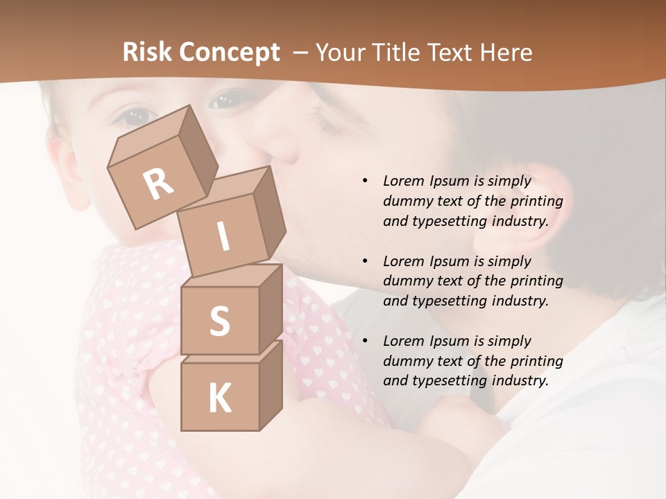 A Man Kissing A Baby On The Cheek PowerPoint Template