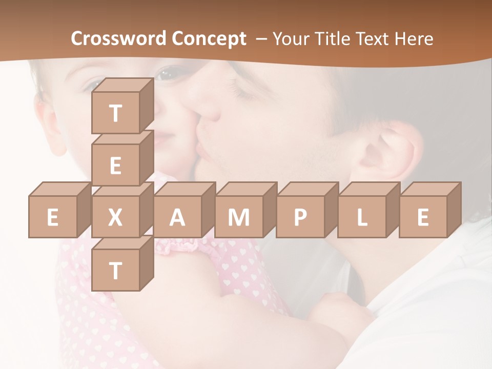 A Man Kissing A Baby On The Cheek PowerPoint Template