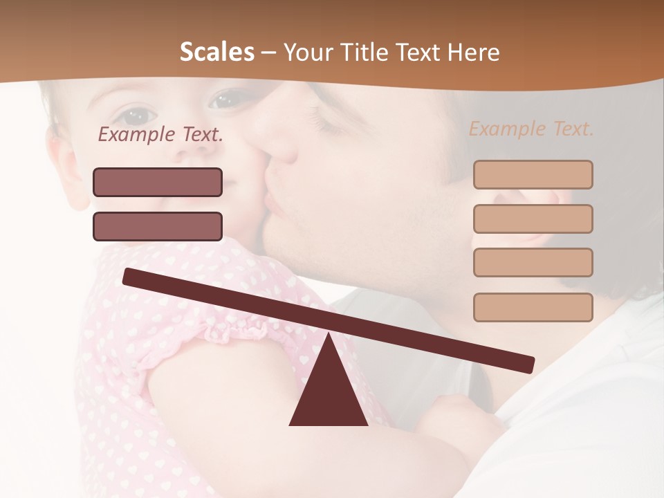 A Man Kissing A Baby On The Cheek PowerPoint Template