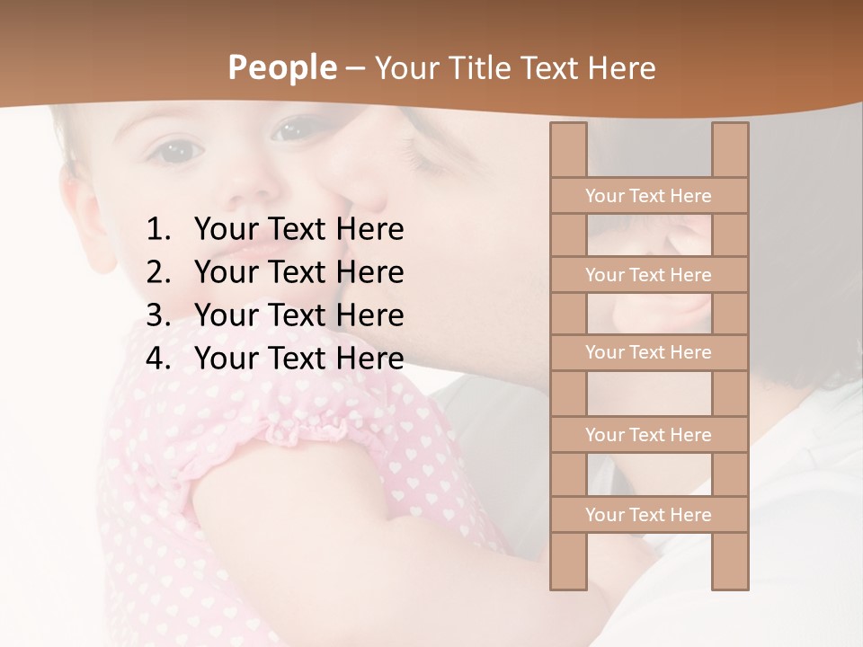 A Man Kissing A Baby On The Cheek PowerPoint Template