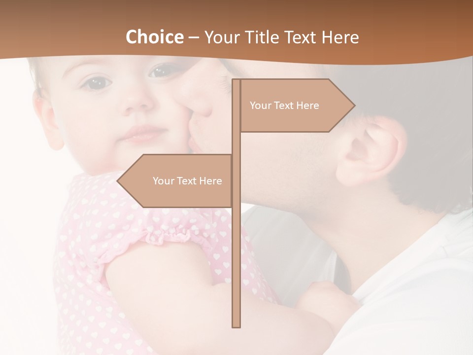 A Man Kissing A Baby On The Cheek PowerPoint Template