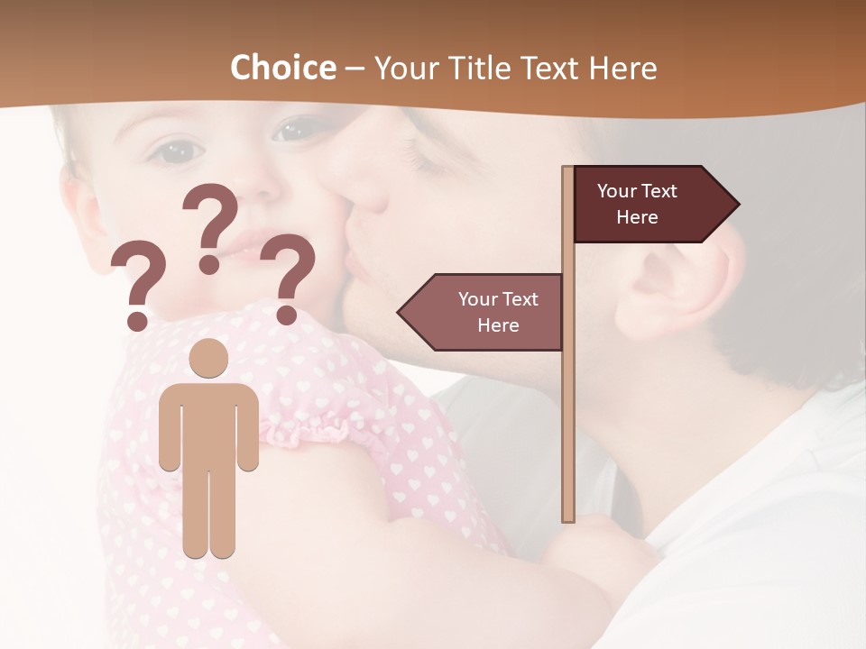 A Man Kissing A Baby On The Cheek PowerPoint Template