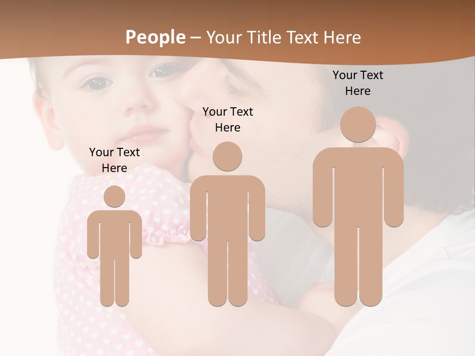 A Man Kissing A Baby On The Cheek PowerPoint Template