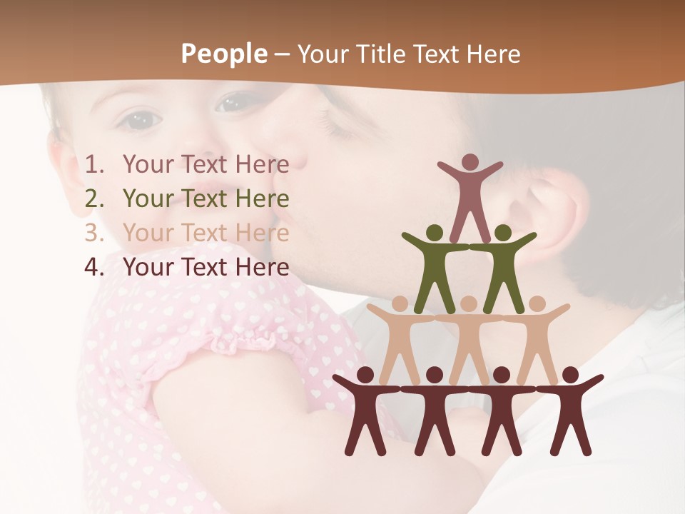 A Man Kissing A Baby On The Cheek PowerPoint Template