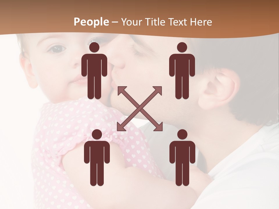 A Man Kissing A Baby On The Cheek PowerPoint Template