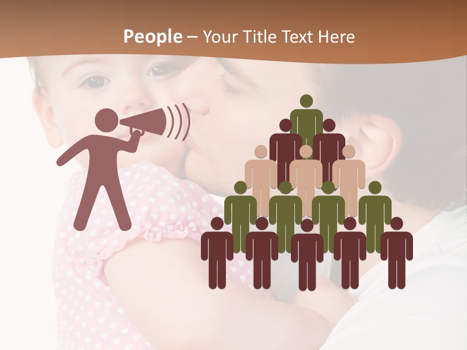 A Man Kissing A Baby On The Cheek PowerPoint Template