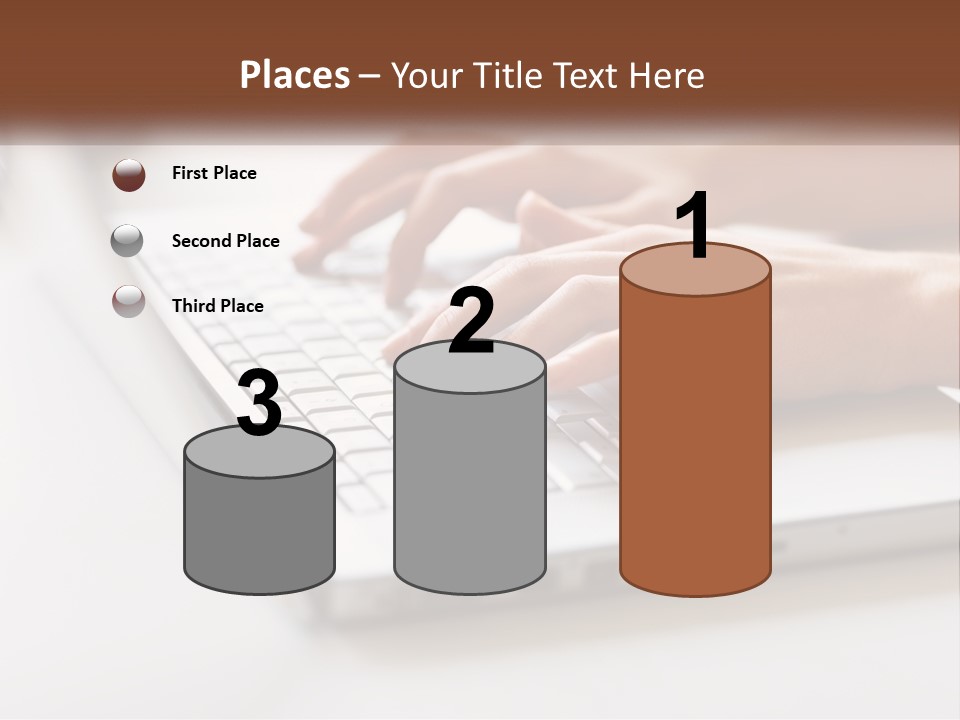 A Person Typing On A Laptop Computer PowerPoint Template