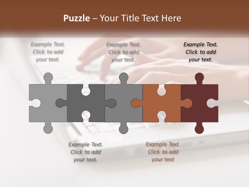 A Person Typing On A Laptop Computer PowerPoint Template