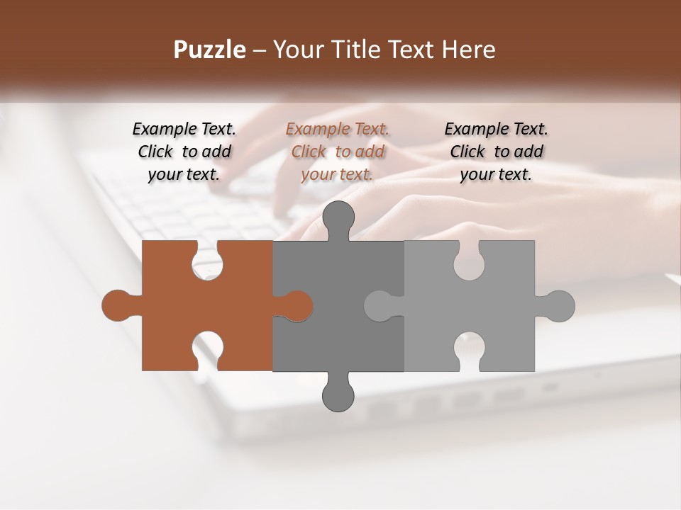 A Person Typing On A Laptop Computer PowerPoint Template