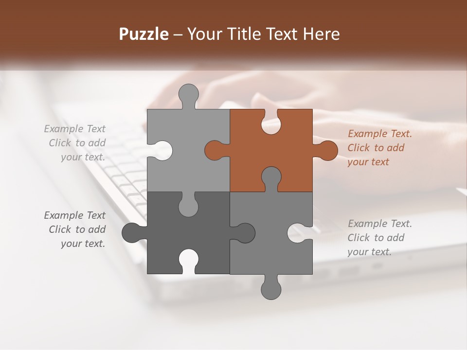 A Person Typing On A Laptop Computer PowerPoint Template