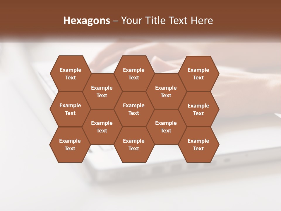 A Person Typing On A Laptop Computer PowerPoint Template