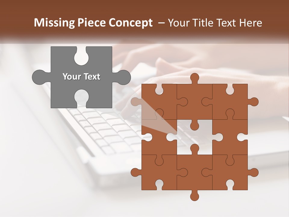 A Person Typing On A Laptop Computer PowerPoint Template