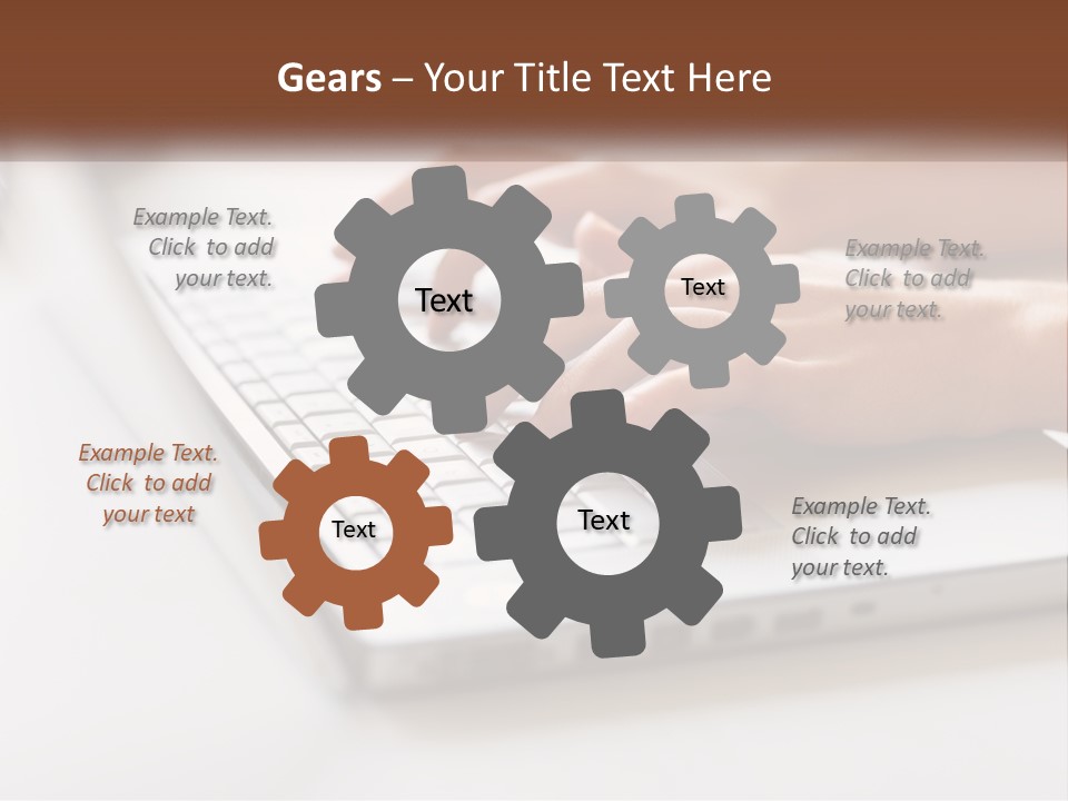 A Person Typing On A Laptop Computer PowerPoint Template