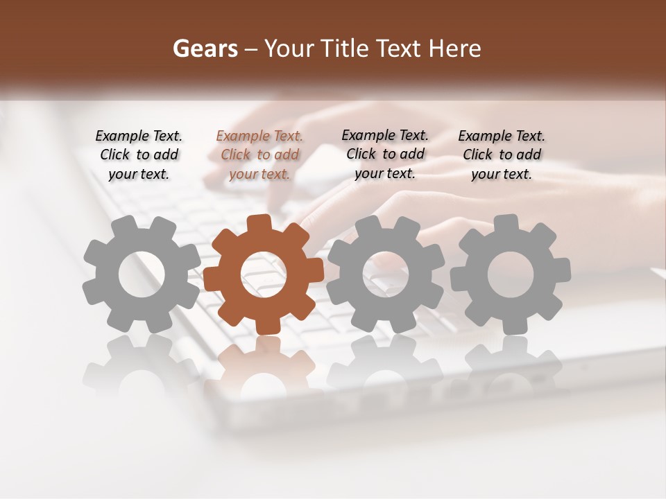 A Person Typing On A Laptop Computer PowerPoint Template