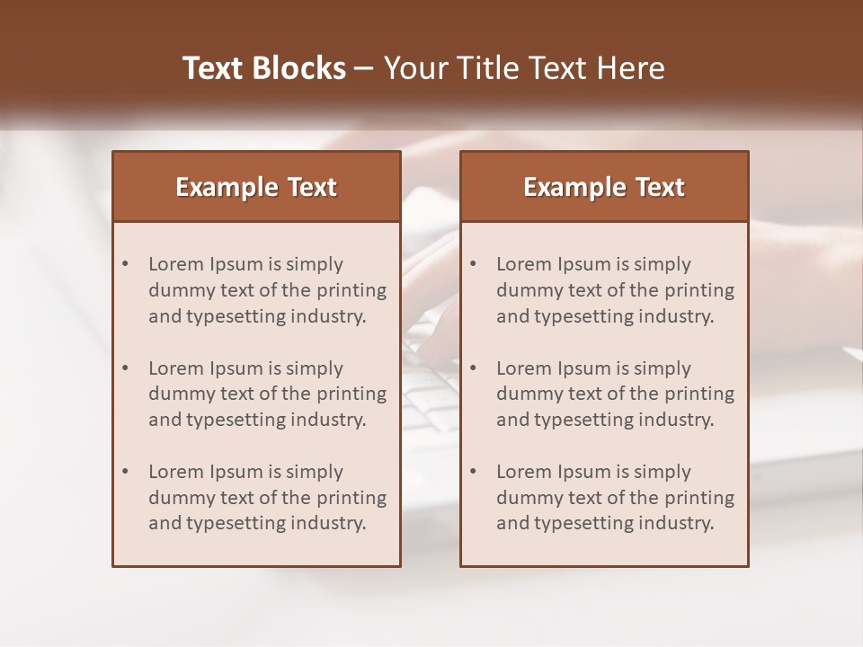 A Person Typing On A Laptop Computer PowerPoint Template