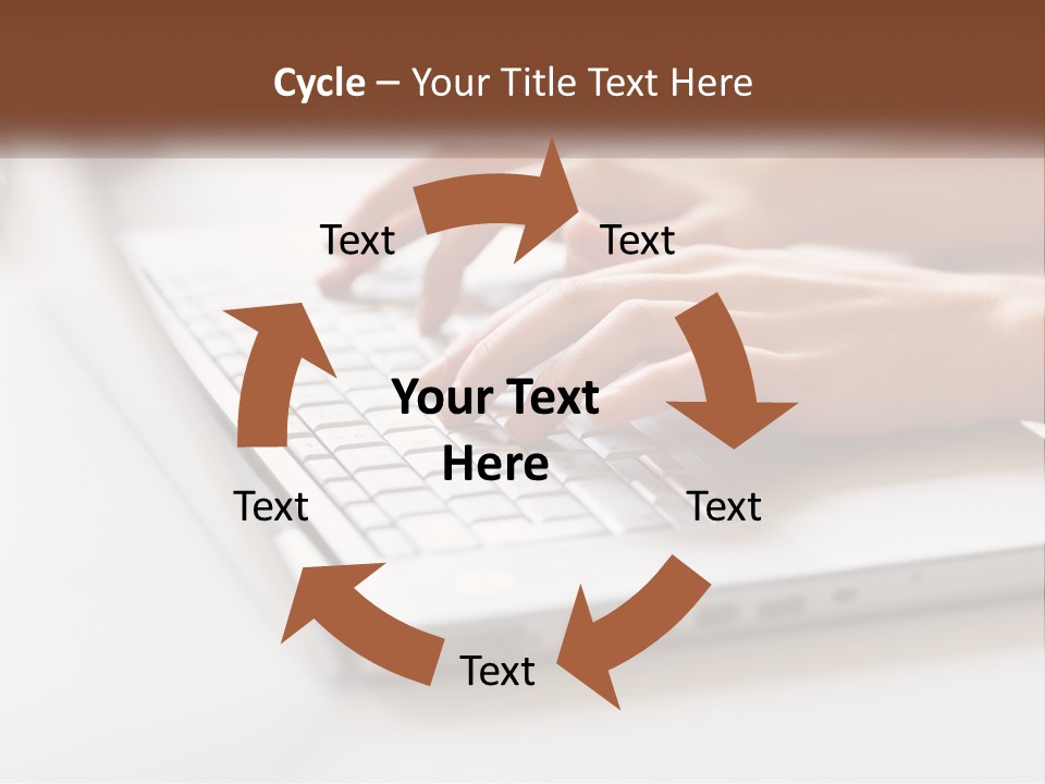 A Person Typing On A Laptop Computer PowerPoint Template