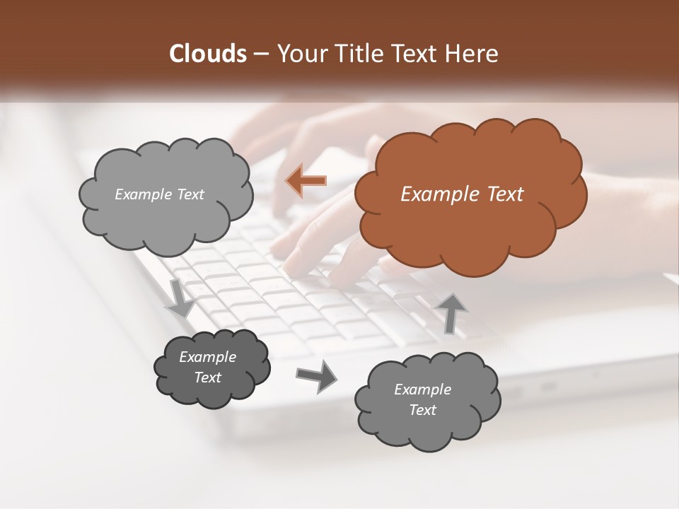 A Person Typing On A Laptop Computer PowerPoint Template