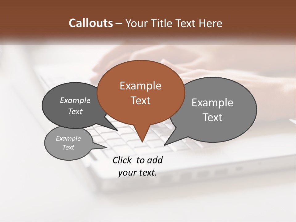 A Person Typing On A Laptop Computer PowerPoint Template
