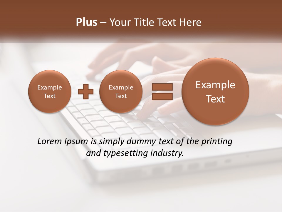 A Person Typing On A Laptop Computer PowerPoint Template