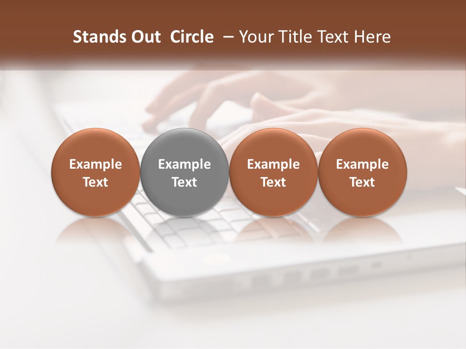 A Person Typing On A Laptop Computer PowerPoint Template