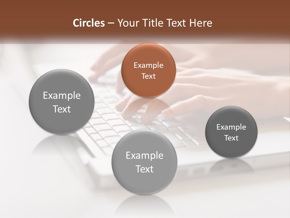 A Person Typing On A Laptop Computer PowerPoint Template