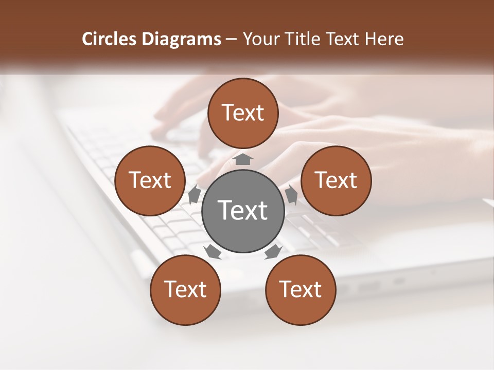 A Person Typing On A Laptop Computer PowerPoint Template