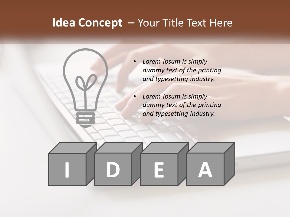 A Person Typing On A Laptop Computer PowerPoint Template