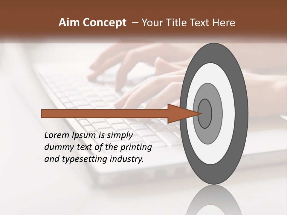 A Person Typing On A Laptop Computer PowerPoint Template