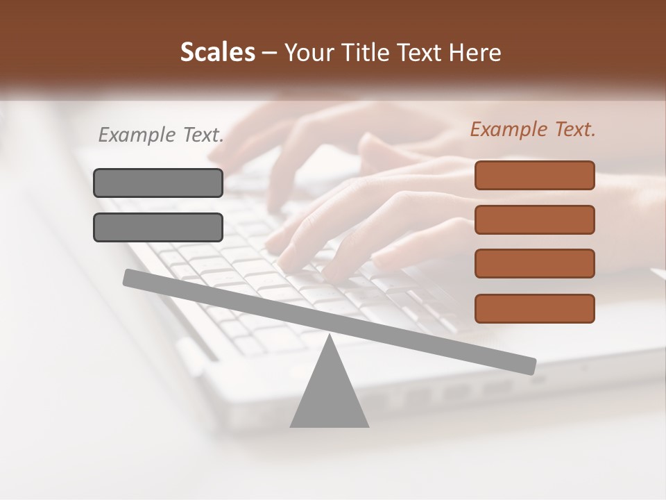 A Person Typing On A Laptop Computer PowerPoint Template
