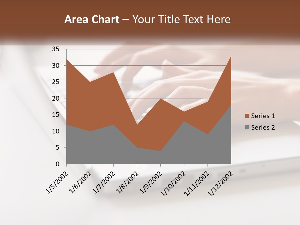 A Person Typing On A Laptop Computer PowerPoint Template