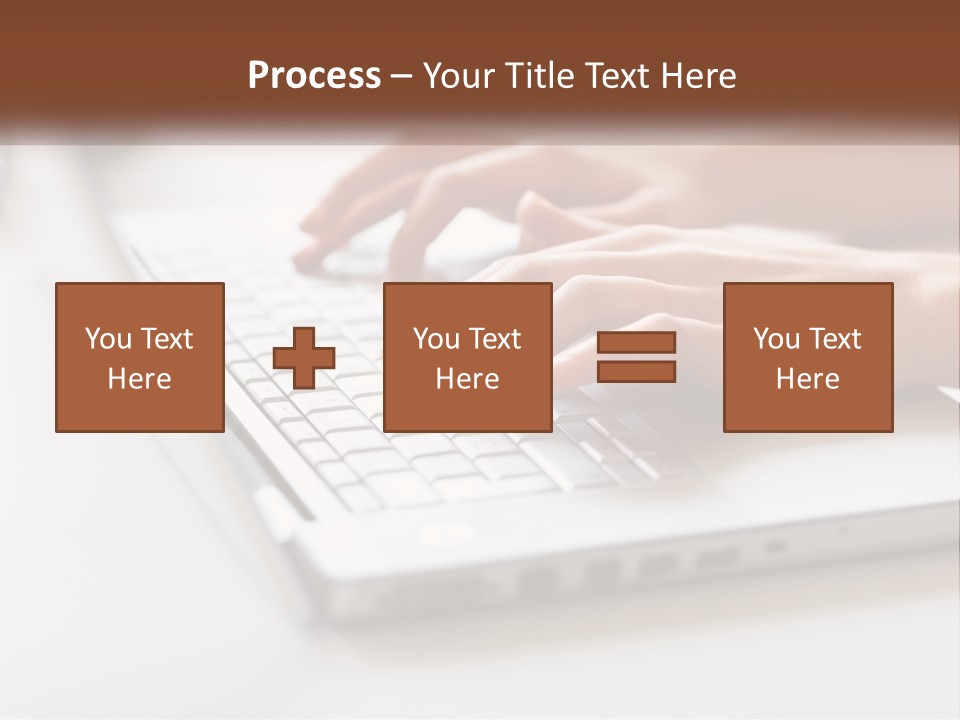 A Person Typing On A Laptop Computer PowerPoint Template
