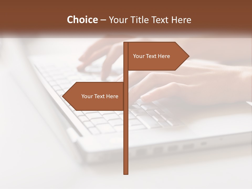 A Person Typing On A Laptop Computer PowerPoint Template
