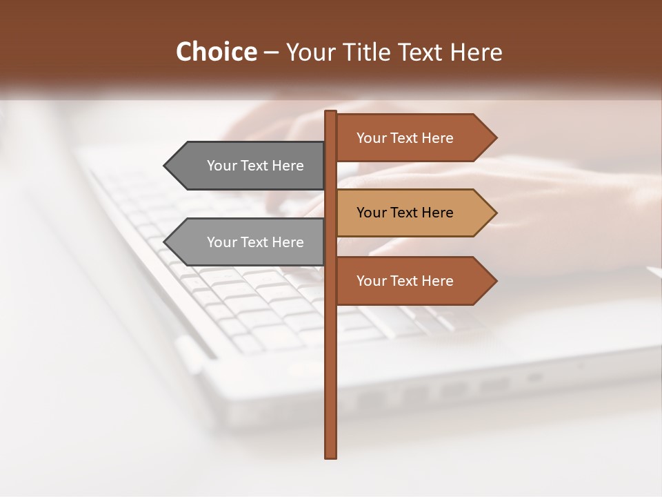 A Person Typing On A Laptop Computer PowerPoint Template