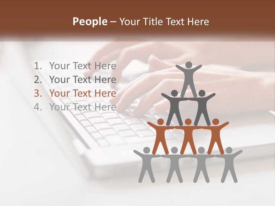 A Person Typing On A Laptop Computer PowerPoint Template
