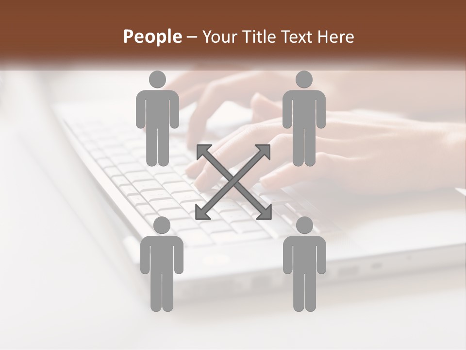 A Person Typing On A Laptop Computer PowerPoint Template